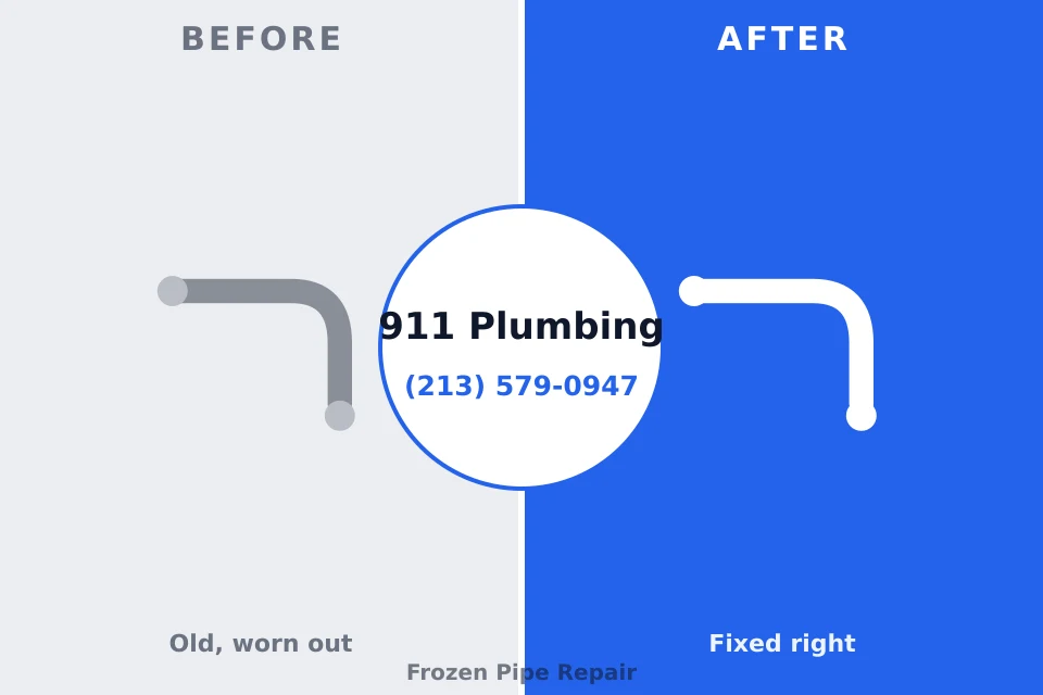 Before and after: plumbing company Merrydale, LA